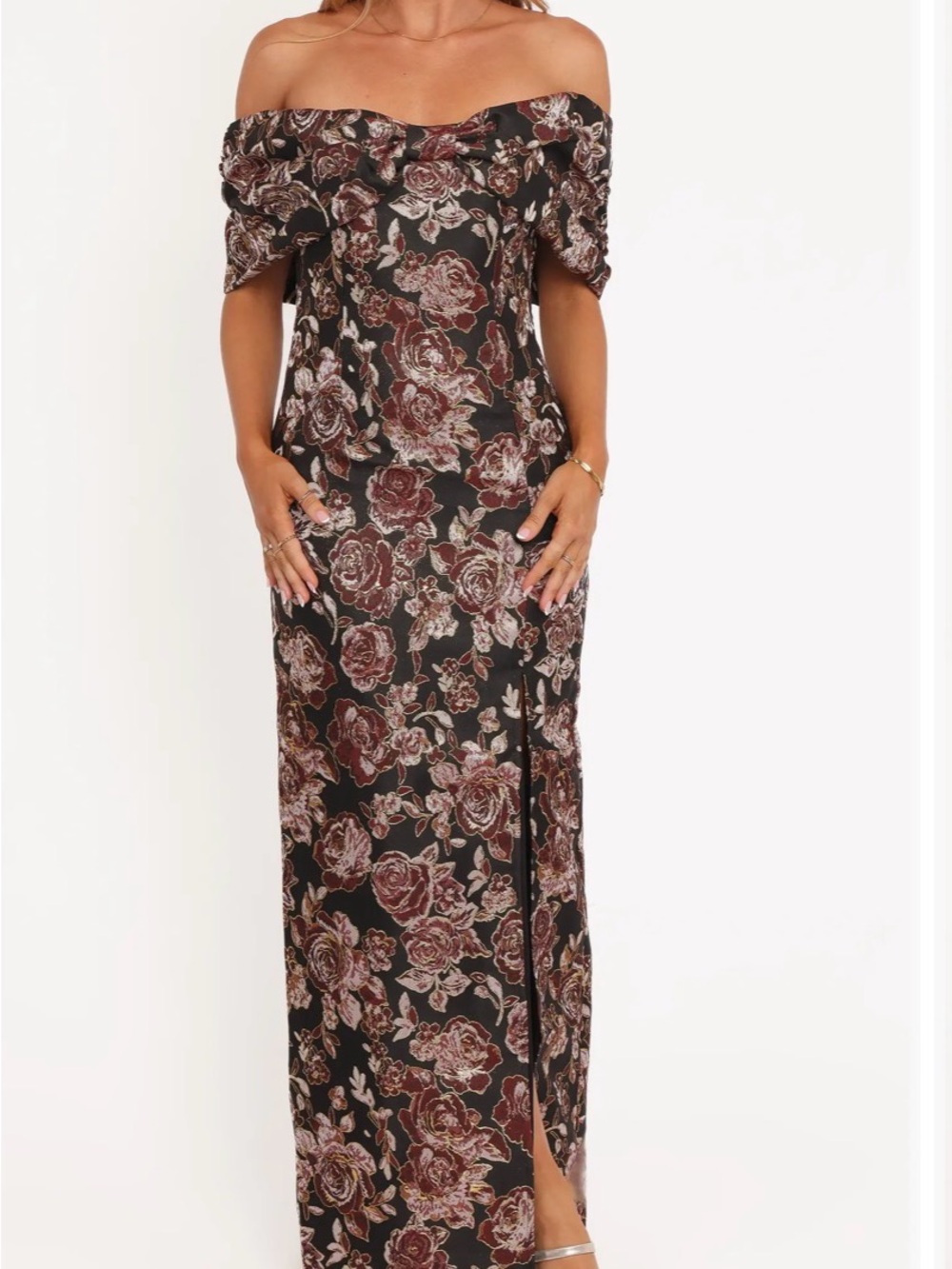 Petal & Pup Strapless Lilia Off the Shoulder Maxi Cocktail Dress 8